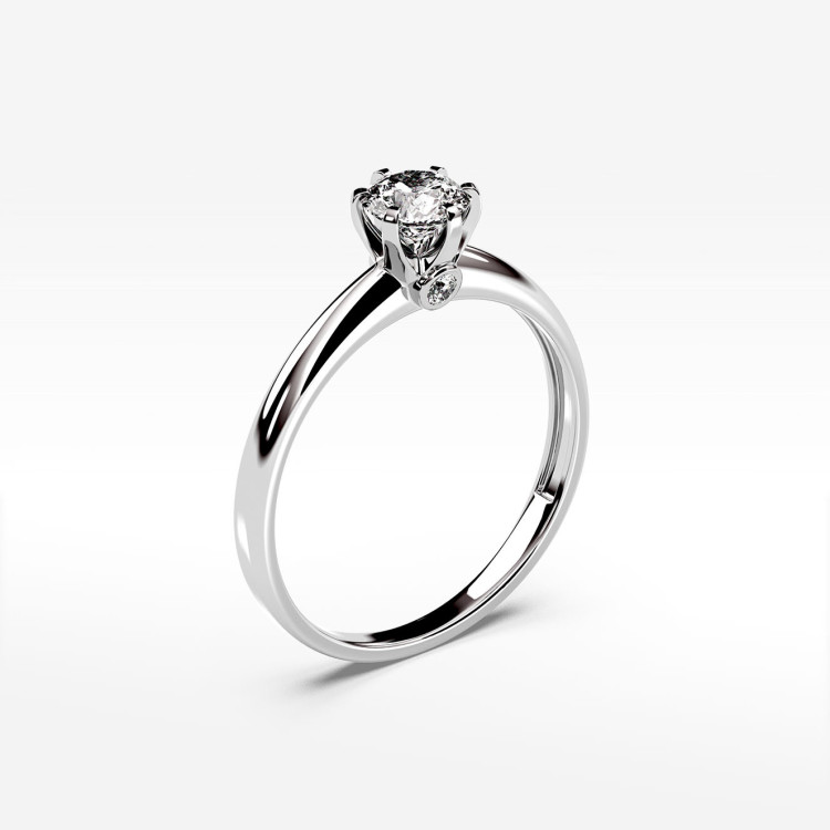 Pierścionek ze złota z diamentem laboratoryjnym 0.50ct