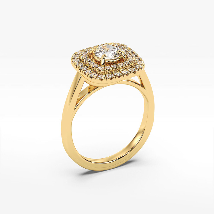 Pierścionek ze złota z diamentami laboratoryjnymi 0.50ct