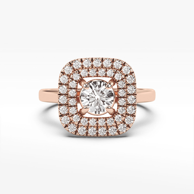 Pierścionek ze złota z diamentami laboratoryjnymi 0.50ct