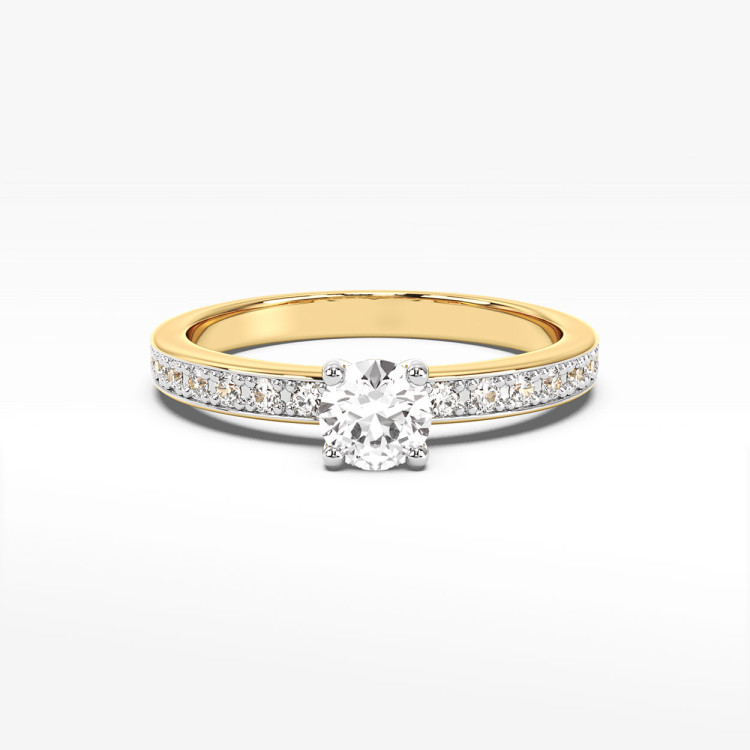 Pierścionek ze złota z diamentami laboratoryjnymi