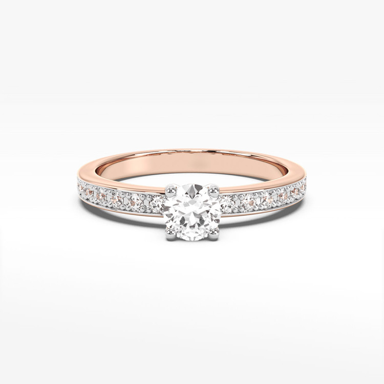 Pierścionek ze złota z diamentami laboratoryjnymi