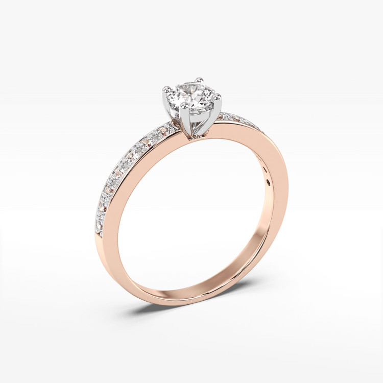 Pierścionek ze złota z diamentami laboratoryjnymi