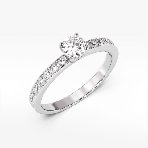 Pierścionek ze złota z diamentami laboratoryjnymi