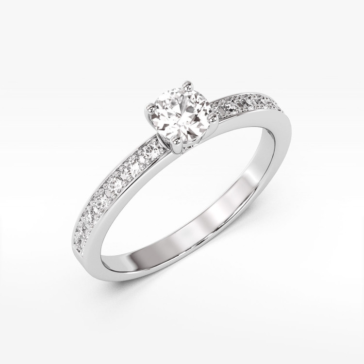 Pierścionek ze złota z diamentami laboratoryjnymi