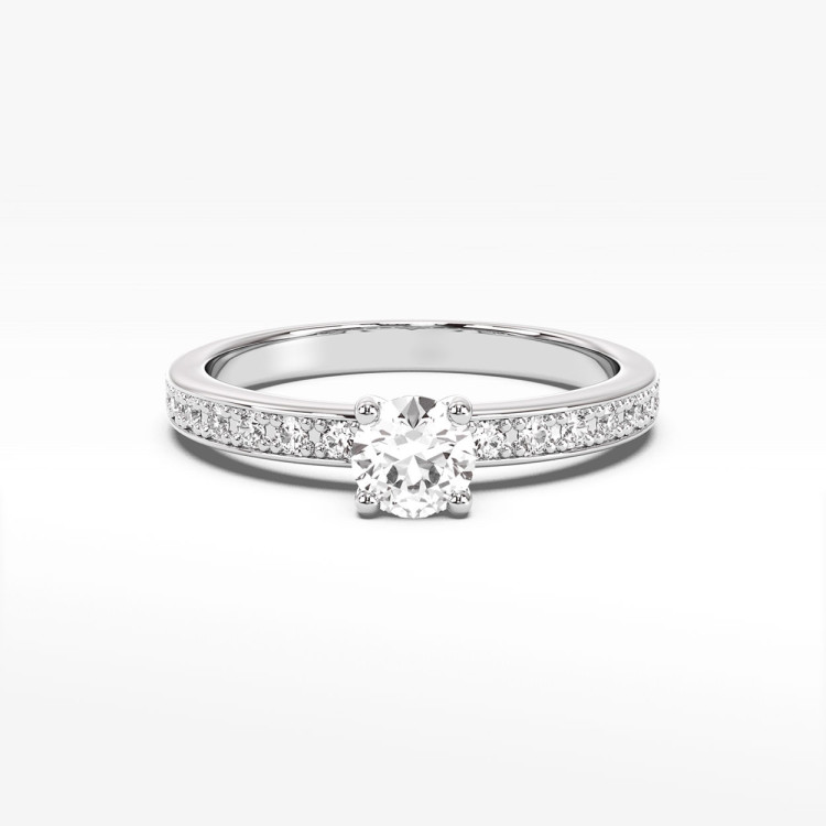 Pierścionek ze złota z diamentami laboratoryjnymi