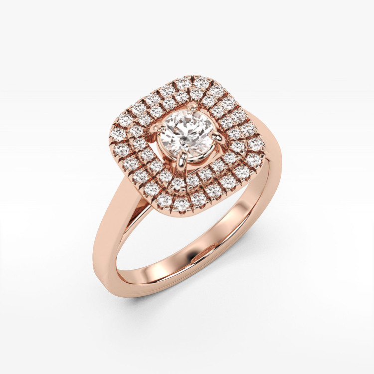 Pierścionek ze złota z diamentami laboratoryjnym