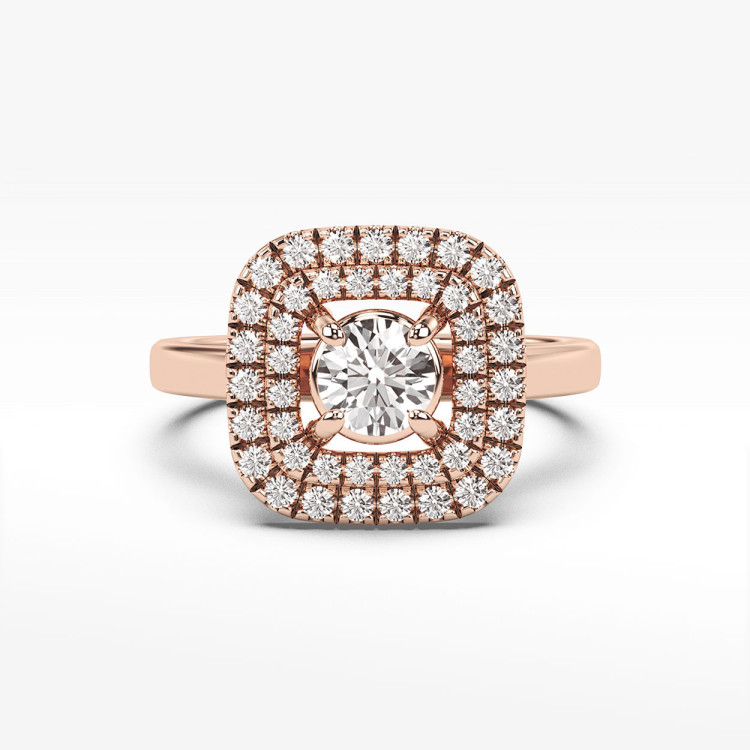 Pierścionek ze złota z diamentami laboratoryjnym