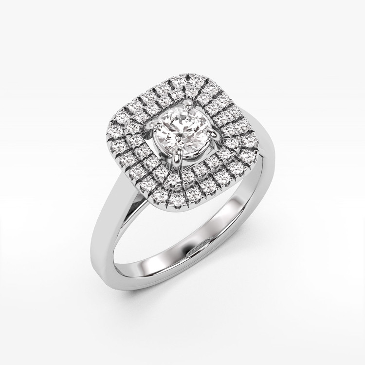 Pierścionek ze złota z diamentami laboratoryjnym