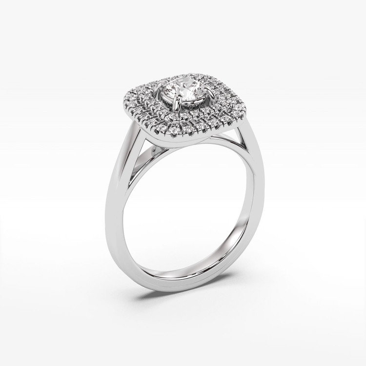 Pierścionek ze złota z diamentami laboratoryjnym