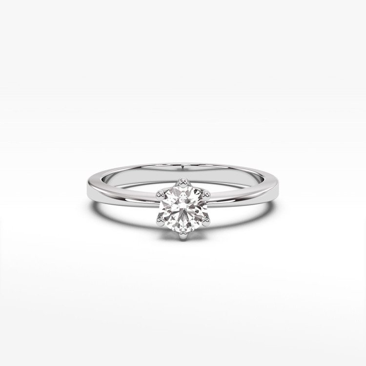 Pierścionek ze złota z diamentem laboratoryjnym