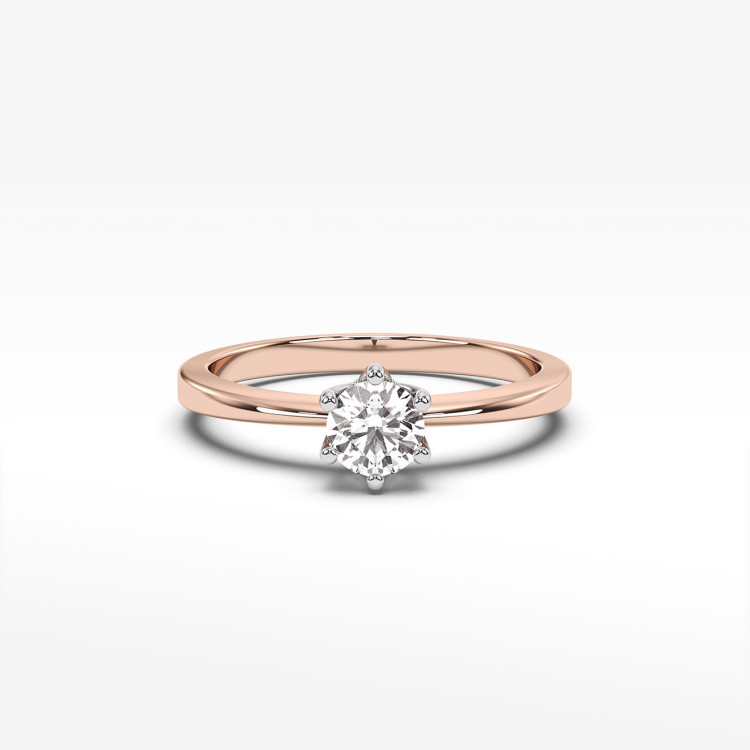 Pierścionek ze złota z diamentem laboratoryjnym