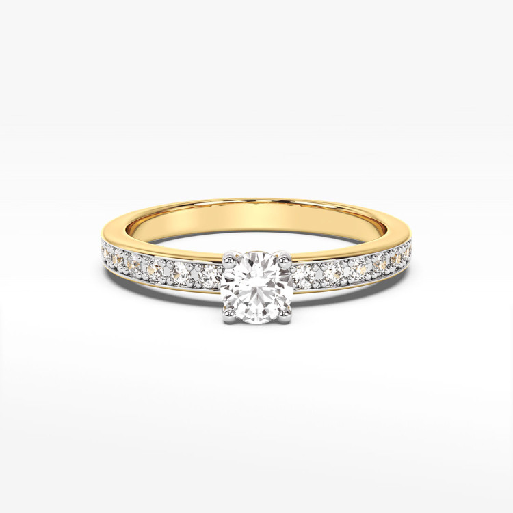 Pierścionek ze złota z diamentami laboratoryjnymi