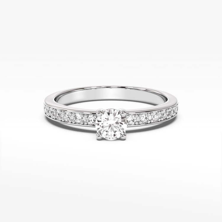 Pierścionek ze złota z diamentami laboratoryjnymi