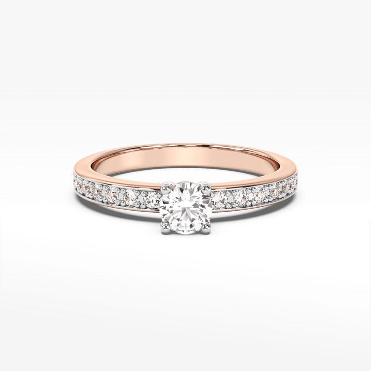 Pierścionek ze złota z diamentami laboratoryjnymi