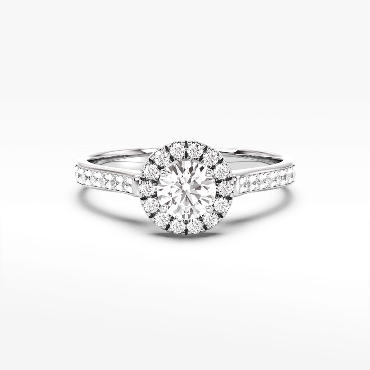 Pierścionek ze złota z diamentami laboratoryjnymi