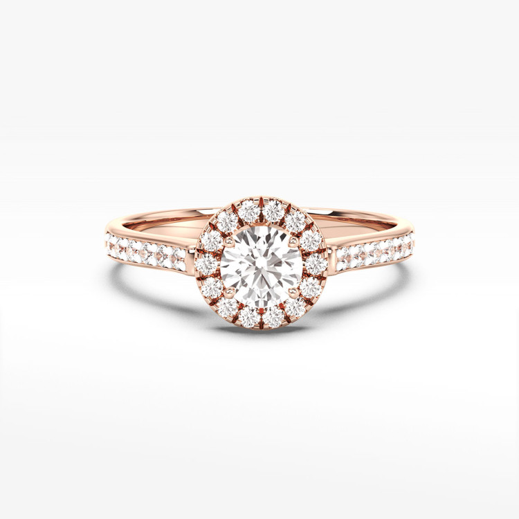 Pierścionek ze złota z diamentami laboratoryjnymi