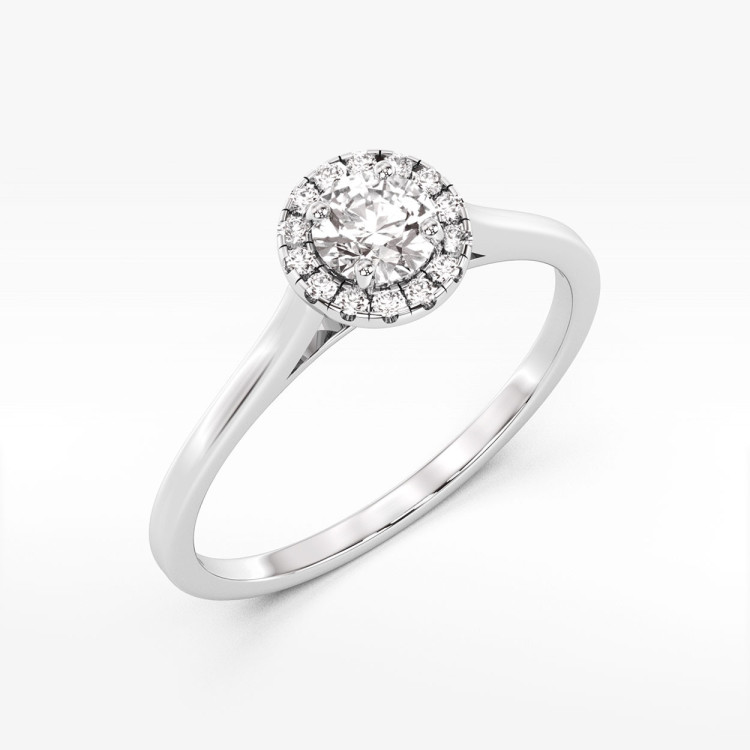 Pierścionek z diamentami laboratoryjnymi