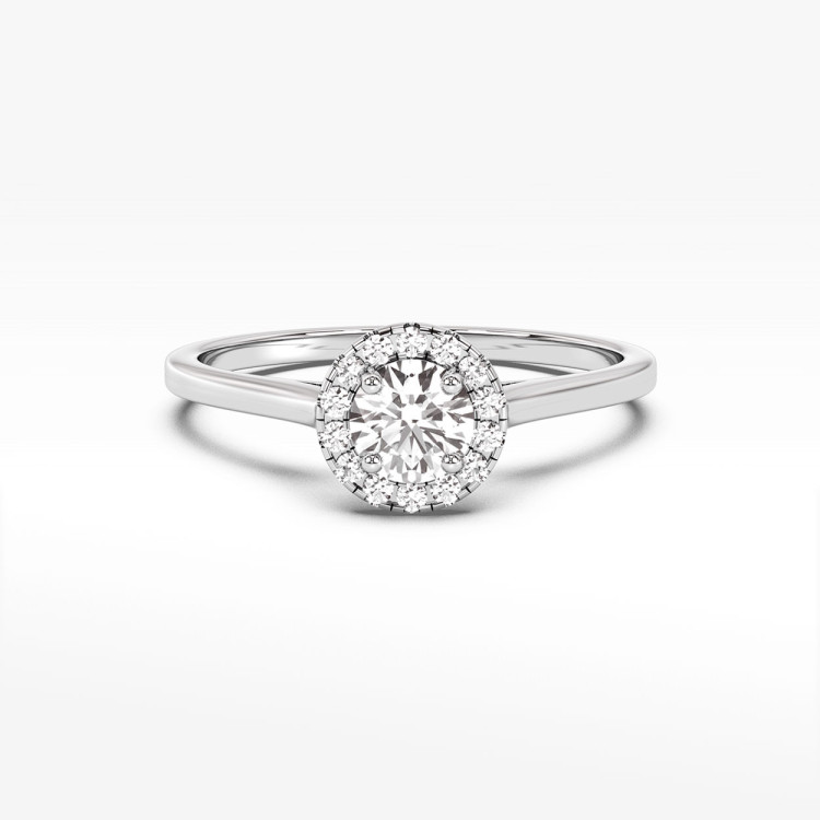 Pierścionek z diamentami laboratoryjnymi