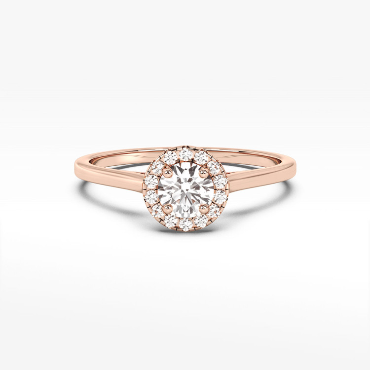 Pierścionek z diamentami laboratoryjnymi