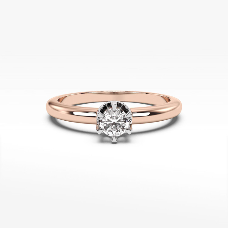 Pierścionek zaręczynowy z diamentem laboratoryjnym