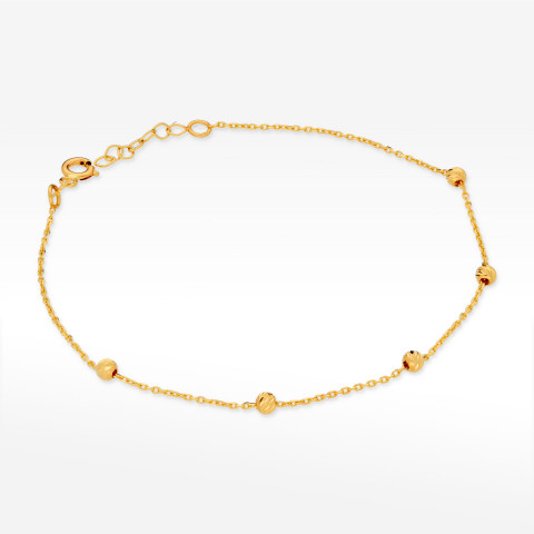 Bransoletka ze złota z koralikami