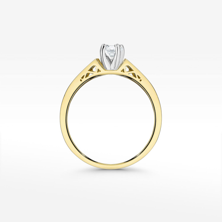 Pierścionek zaręczynowy z diamentami laboratoryjnymi