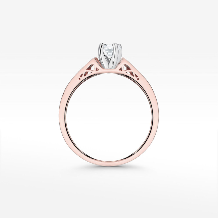 Pierścionek zaręczynowy z diamentami laboratoryjnymi