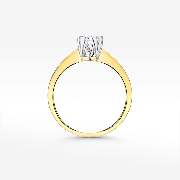 Pierścionek ze złota z diamentem laboratoryjnym 0.50ct