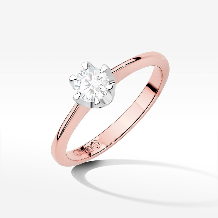 Pierścionek ze złota z diamentem laboratoryjnym 0.50ct