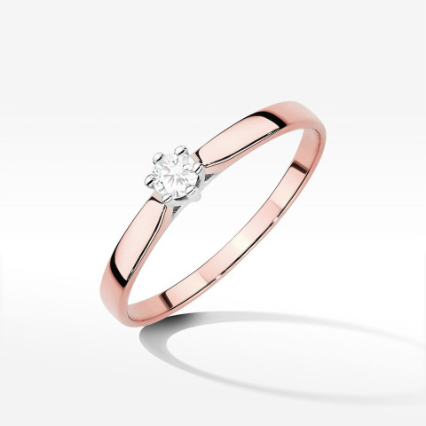 Pierścionek zaręczynowy z diamentem laboratoryjnym