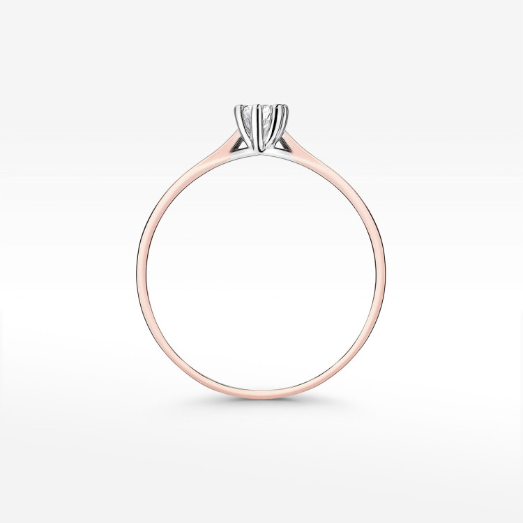 Pierścionek zaręczynowy z diamentem laboratoryjnym