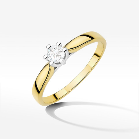 Pierścionek zaręczynowy z diamentem laboratoryjnym 0.30ct