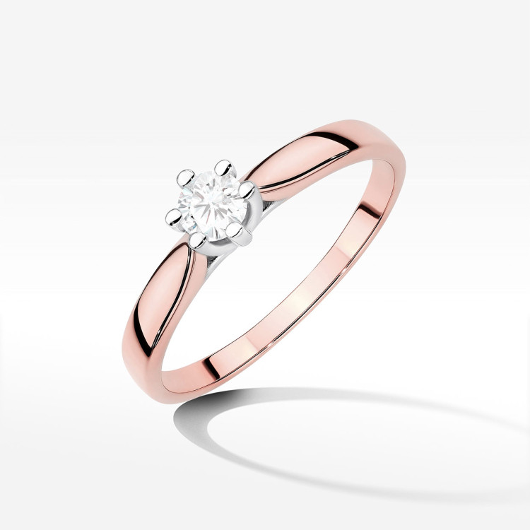 Pierścionek zaręczynowy z diamentem laboratoryjnym 0.30ct