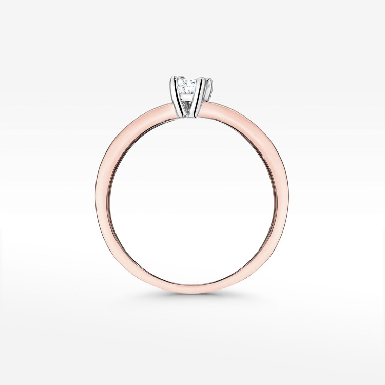 Pierścionek zaręczynowy z diamentami laboratoryjnymi