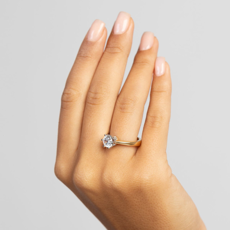 Pierścionek zaręczynowy z diamentem laboratoryjnym 1.00ct