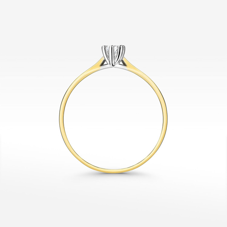 Pierścionek zaręczynowy z diamentem laboratoryjnym