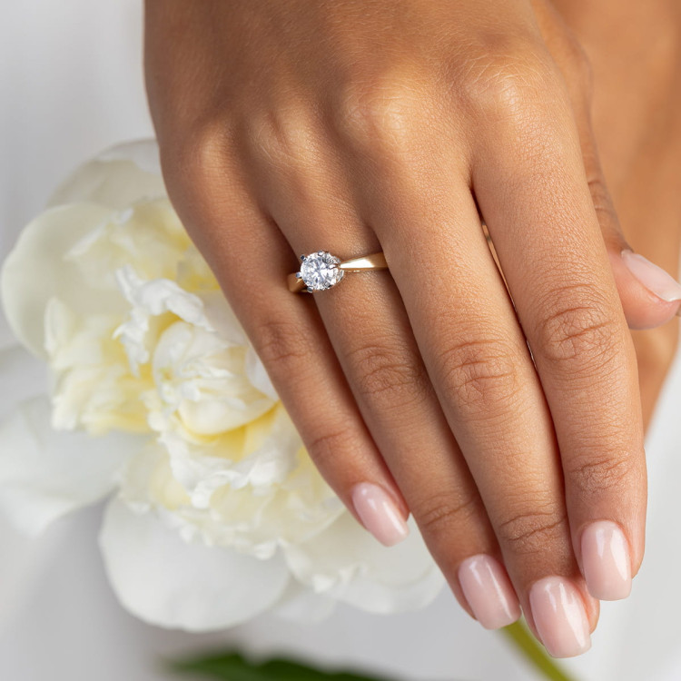 Pierścionek z diamantem laboratoryjnym 1.00ct