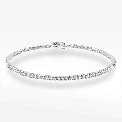 Bransoletka z białego złota z diamentami laboratoryjnymi 0.50ct