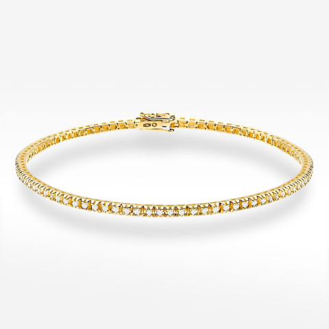 Bransoletka z żółtego złota z diamentami laboratoryjnymi 0.50ct