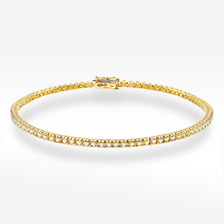 Bransoletka z żółtego złota z diamentami laboratoryjnymi 0.50ct