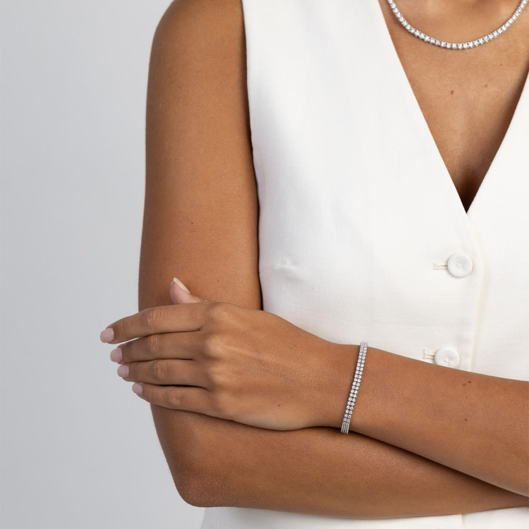 Bransoletka z żółtego złota z diamentami laboratoryjnymi