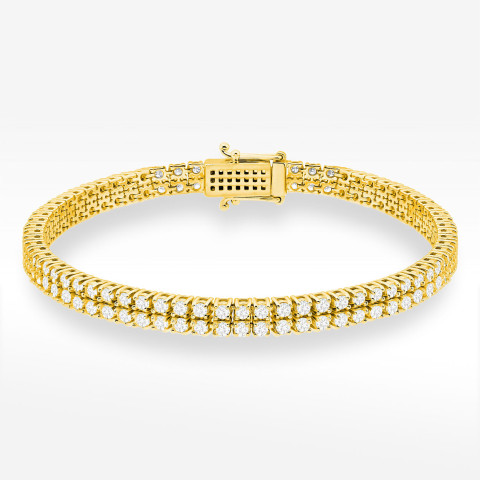 Bransoletka z żółtego złota z diamentami laboratoryjnymi