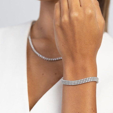 Bransoletka z żółtego złota z diamentami laboratoryjnymi