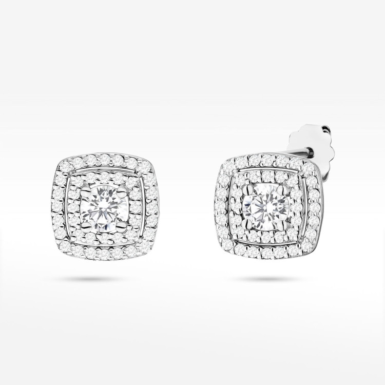 Kolczyki z białego złota z diamentami