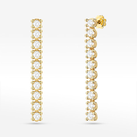 Kolczyki ze złota z diamentami laboratoryjnymi