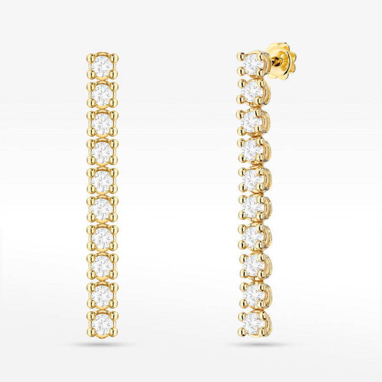 Kolczyki ze złota z diamentami laboratoryjnymi