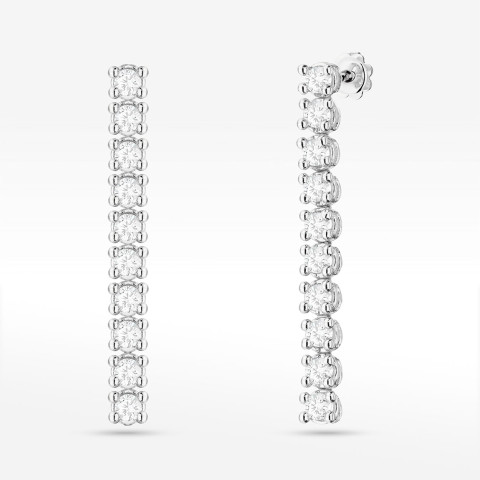 Kolczyki ze złota z diamentami laboratoryjnymi