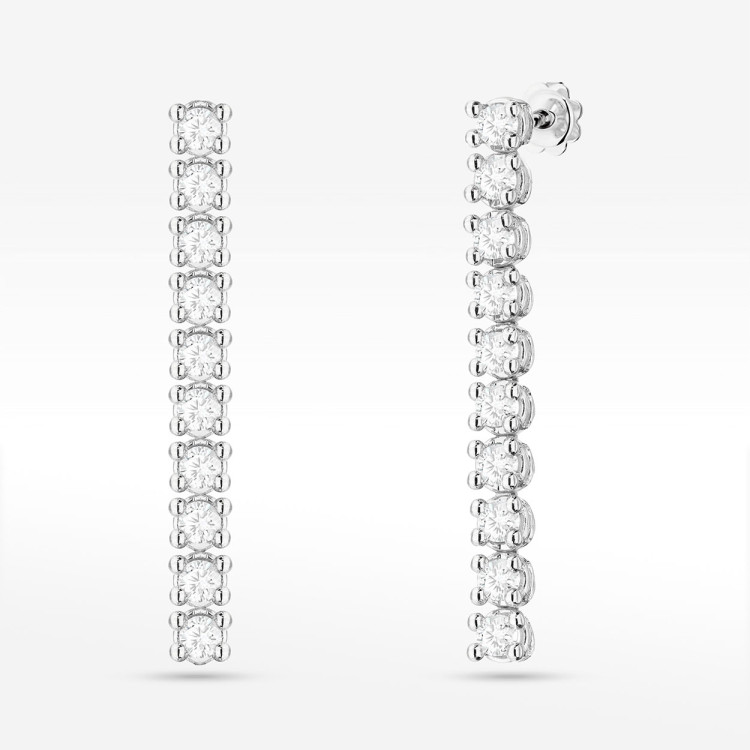 Kolczyki ze złota z diamentami laboratoryjnymi