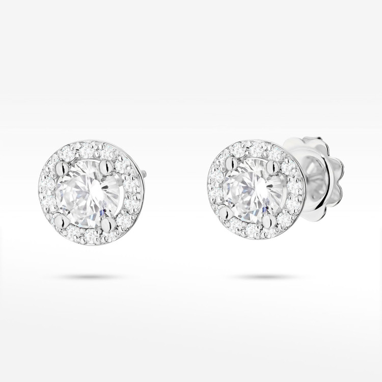 Kolczyki ze złota z diamentami laboratoryjnymi