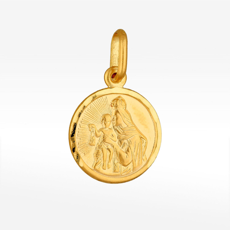 Zawieszka ze złota medalik z św. Krzysztofem
